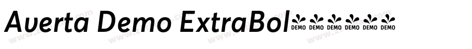 Averta Demo ExtraBol字体转换